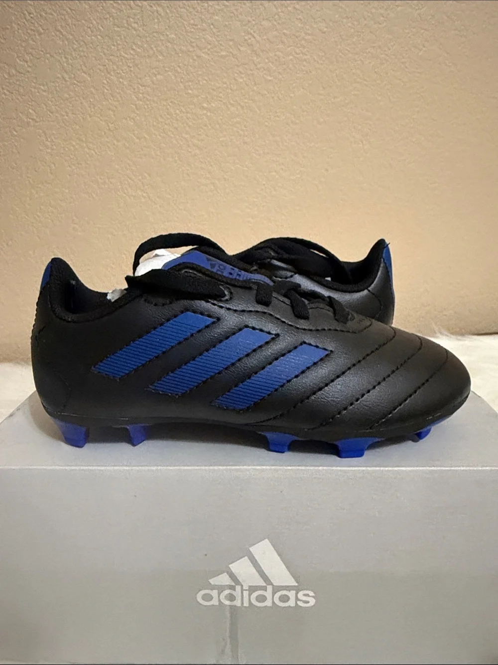 adidas Kids Soccer Cleats in Black and Blue